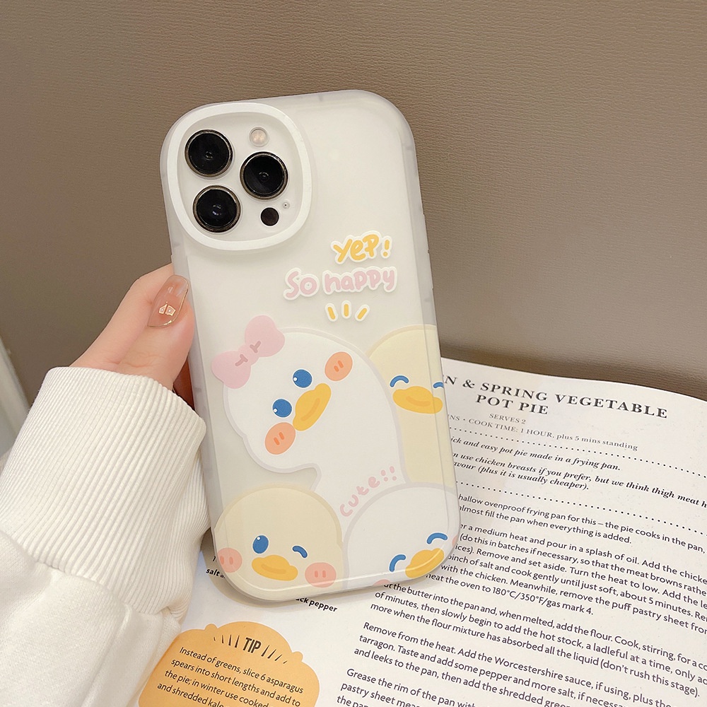 Soft Case Desain Bebek Oval Tahan Banting Untuk Vivo Y20 Y20A Y20i Y20S Y95 Y93 Y91 Y91i Y11 Y12 Y17 Y21 Y21S Y15A Y33S Y85 V9 Y19 Y5S Y55 Y75 Y32 Y89 Y50 Y97