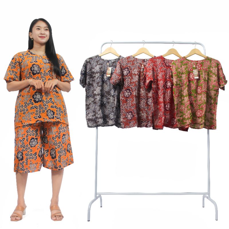 SETELAN DASTER BATIK CELANA PENDEK MURAH SETELAN BAJU TIDUR NYAMAN SETELAN WANITA BUSUI PEKALONGAN