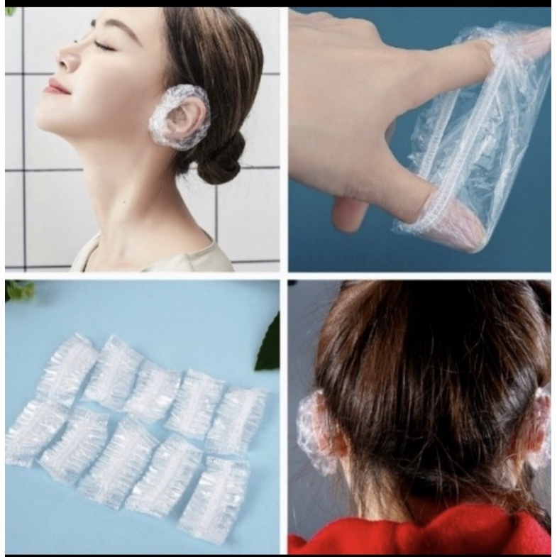 Shower Cap Penutup Rambut Penutup Telinga Semir Rambut Sekali Pakai