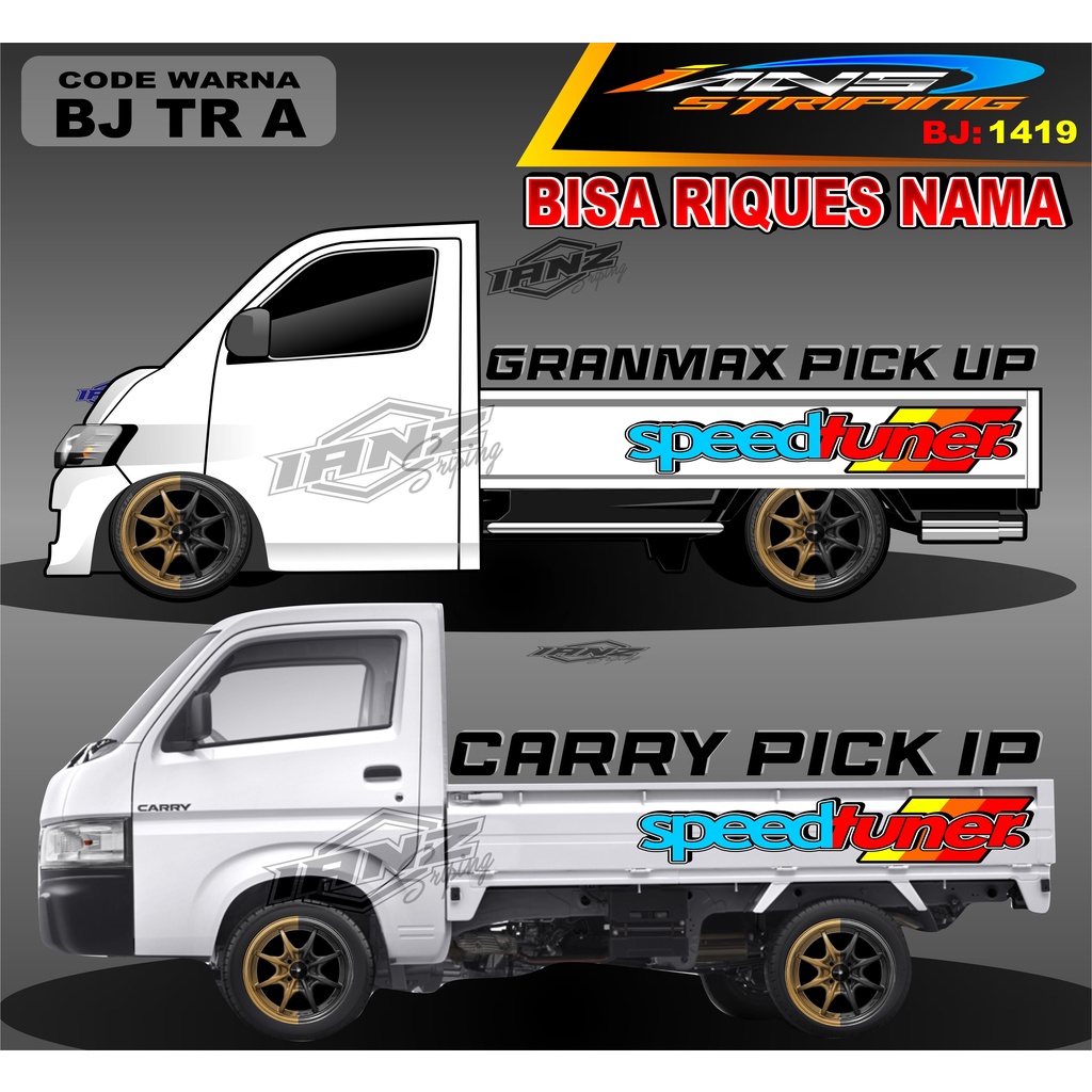 STIKER TULISAN BAK SAMPING GRANMAX PICK UP / STICKER BAK SAMPING GRANMAX / DECAL STICKER GRANMAX PICK UP