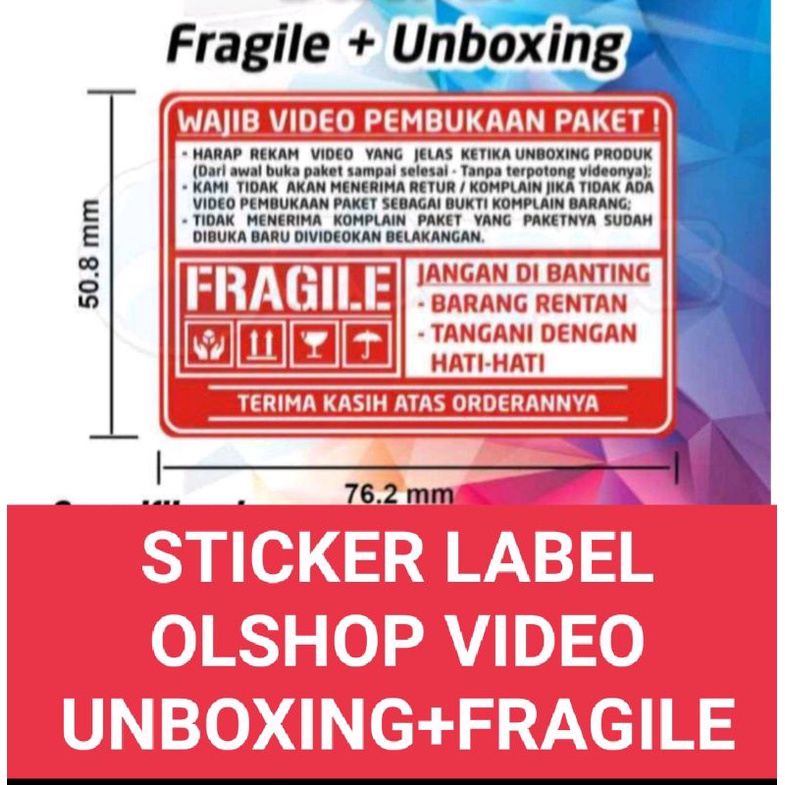 

STICKER UNBOXING+FRAGILE