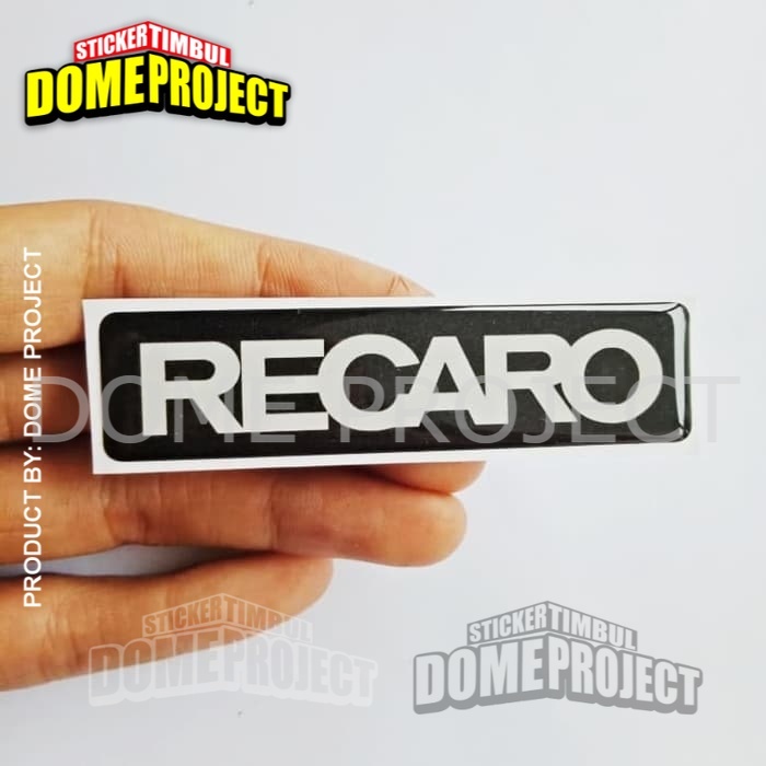 STIKER MOTOR EMBLEM RECARO STIKER RESIN TIMBUL LENTUR STICKER MOBIL AKSESORIS MOBIL