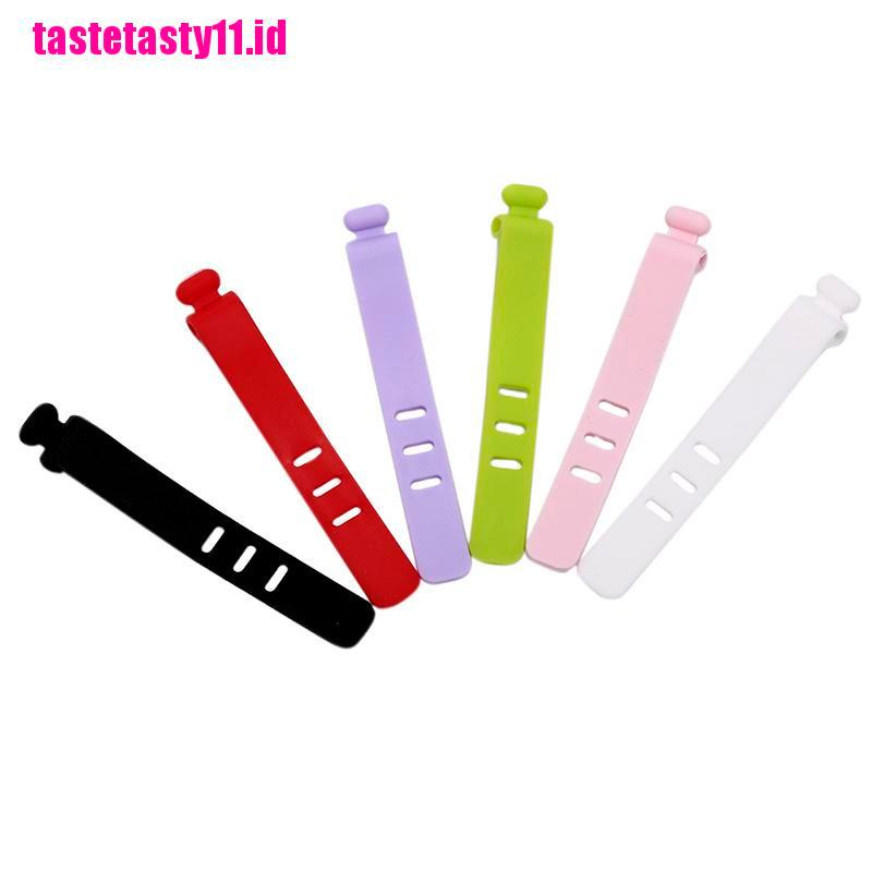 【TTID】Silicone Data Cable Organizer Headphone Cord Finishing Buckle Wrap Tie St