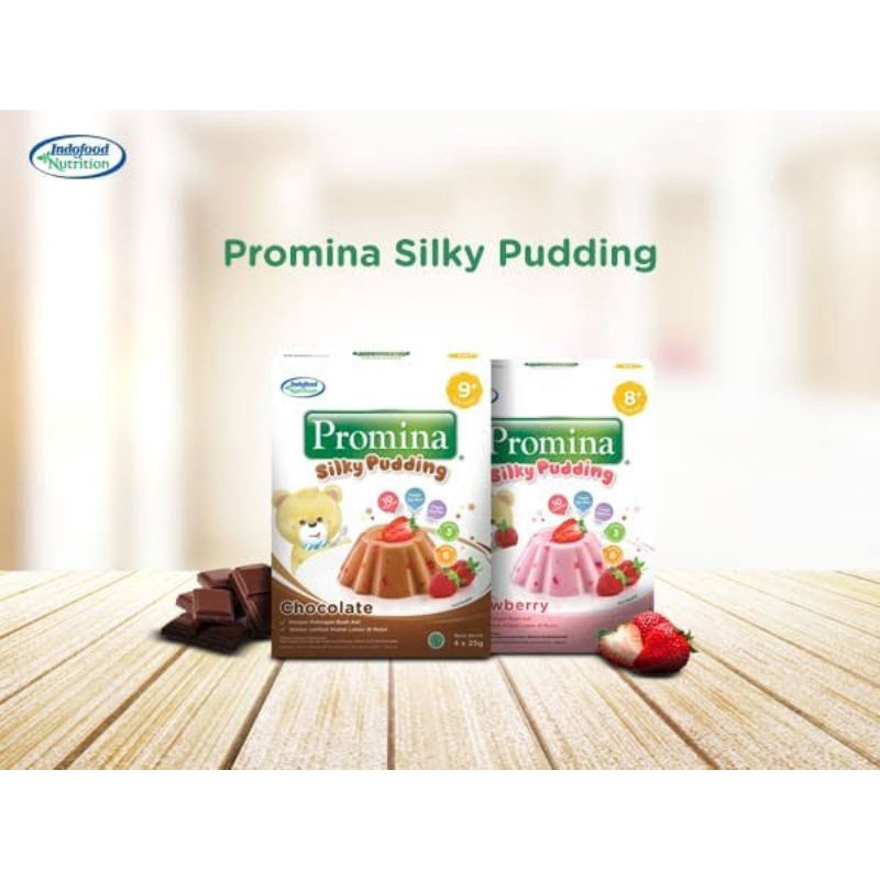 Promina Silky Pudding Strawberry-Cokelat