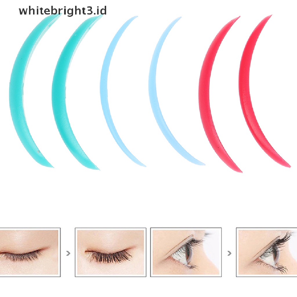 {whitebright3.id} Silicone Eyelash Perm Pad Recycling Lashes Rods Shield lifting 3D Eyelash Curler ,