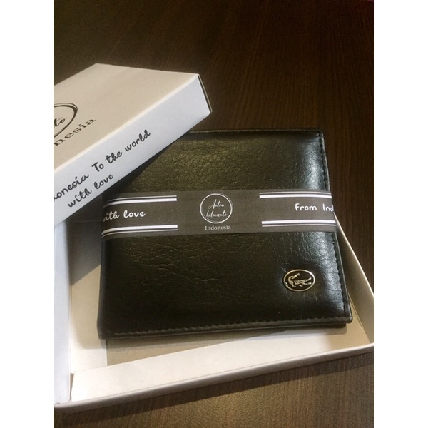 }anton hilmanto{ dompet MSL lipat biasa bahan kulit sintetis lokal mahmud logo ukuran standar #dompet #dompetlipat #dompetpria #dompetkeren #ompetbagus #dompetlokal-Hitam plus kotak