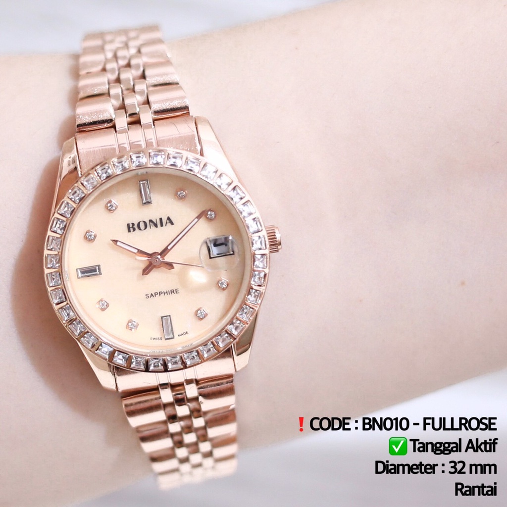 Jam tangan GUESS rantai wanita fashion cewek termurah grosir ecer stainless GR001-4