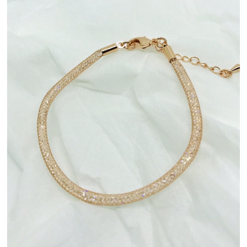 Gelang gliter korean style fadhion real gold plated