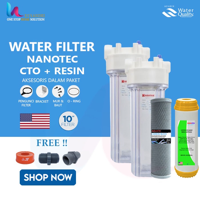 PAKET FILTER SARINGAN AIR Kotor Nanotec Clear CTO RESIN