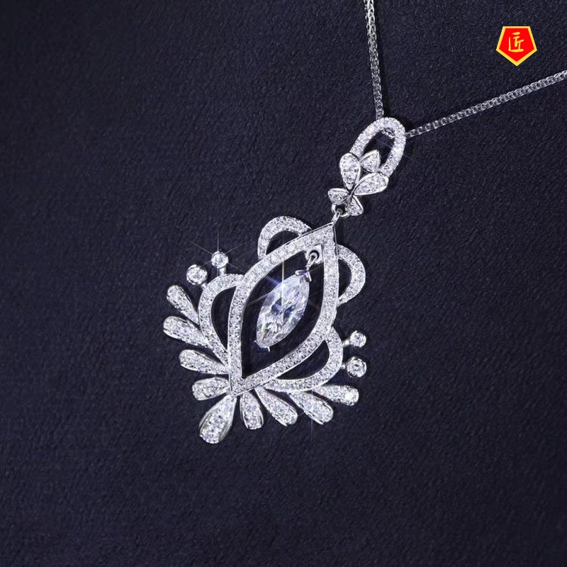 [Ready Stock]High-End Design Flower Peacock Pendant Ins Fashion