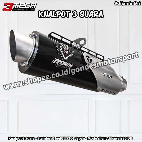 Knalpot Ronin Katana 3 Suara  Next Gen Buat 150 cc Original dan Bergaransi