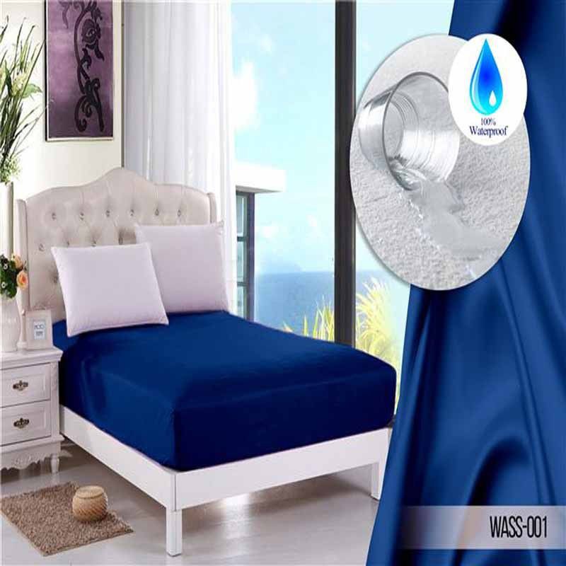 SPREI WATERPROOF SEPREI ANTI AIR OMPOL UKURAN VARIATIF-BIRU TUA