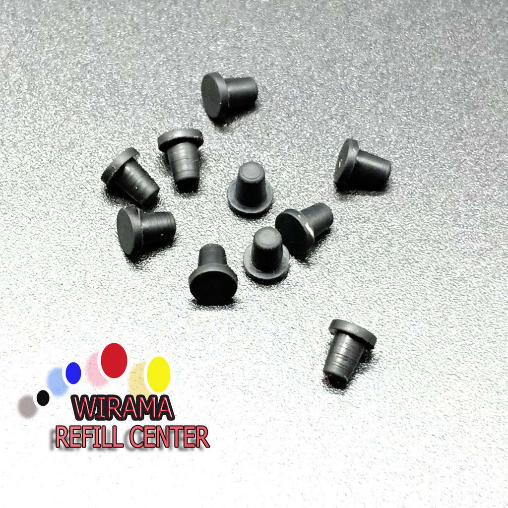 Karet Rubber Penutup Lubang Bor Cartridge Refill Suntik Tinta (10PCS)