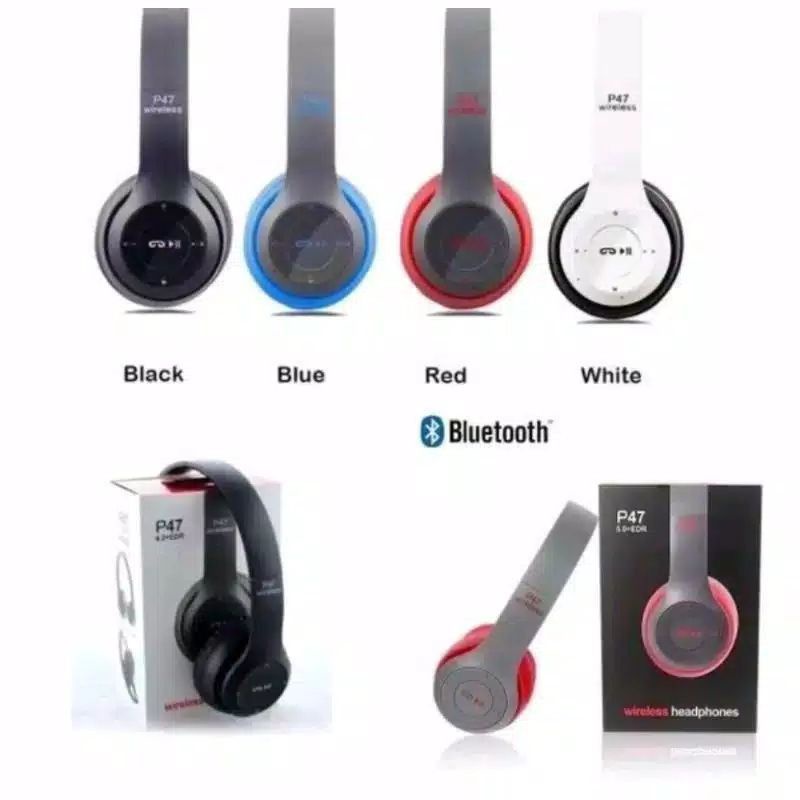 Headphone Bando P47 Bluetooth Earphone JBL P47 Bluetooth Wireless Headset Bando JBL P47