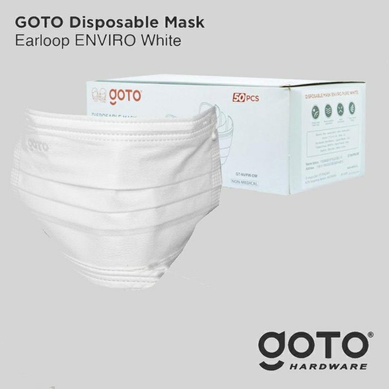 masker facemask 3ply GoTo PUTIH