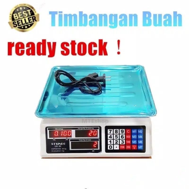 DIGITAL COMPUTING SCALE 30kg DOUBLE DISPLAY/ Timbangan Buah