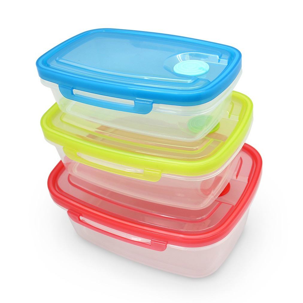 Home-Klik Arniss Flap Lock Set Container Kotak Makan - Random