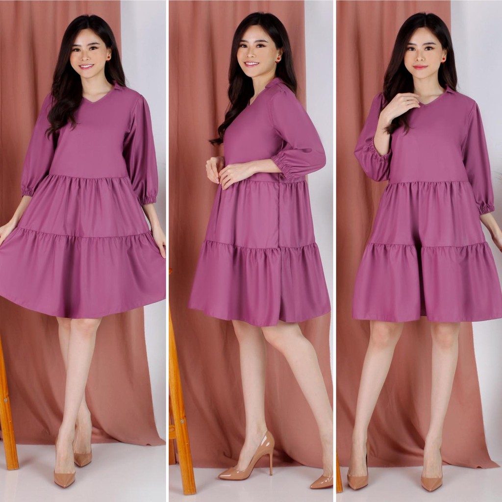 (JAMIN REALPICT) DRESS REA 6 WARNA TOYOBO PREMIUM TEBAL DRES KATUN TOYOBO MURAH MEWAH