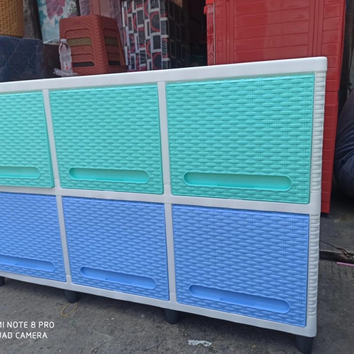 LEMARI PLASTIK CLUB LEMARI BAJU BUPET TV RAK MULTIFUNGSI/LACI - RAINBOW