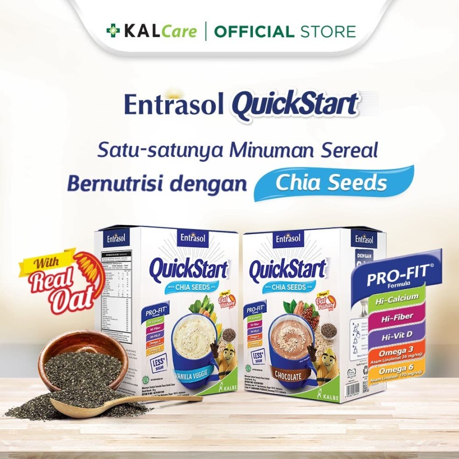 Entrasol Quick Start Cereal Chocolate / Vanilla 5X30 Gr - Quickstart