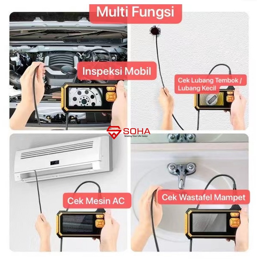 i16 Antscope LCD Handheld Digital camera Endoscope 4.3 inch 8mm 1080P Camera 4.3 inch LCD IPX7 Industrial Endoscope Inspection Waterproof