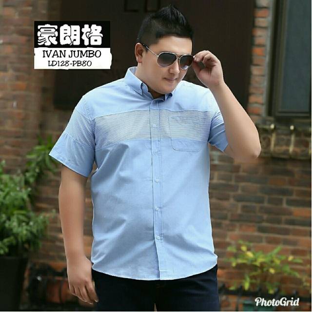 Kemeja jumbo pria/kemeja IVAN big size