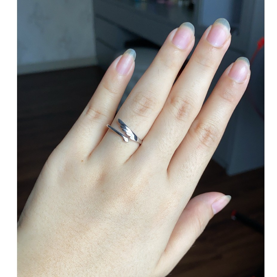 Cincin Perak Wanita Pria Couple Asli S 925 Lapis Rhodium Cocok Kawin Nikah tunangan hadiah RS036