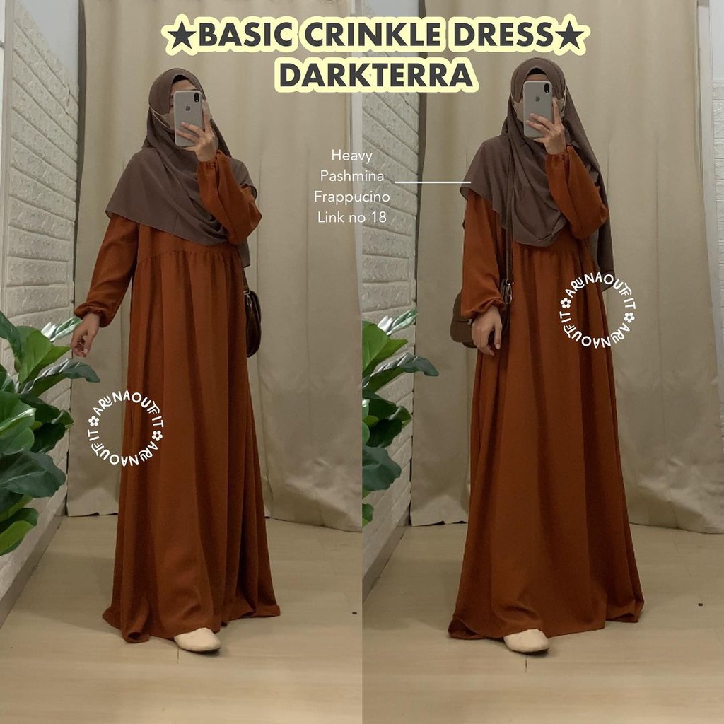 BASIC CRINKLE DRESS BY ARUNAOUTFIT