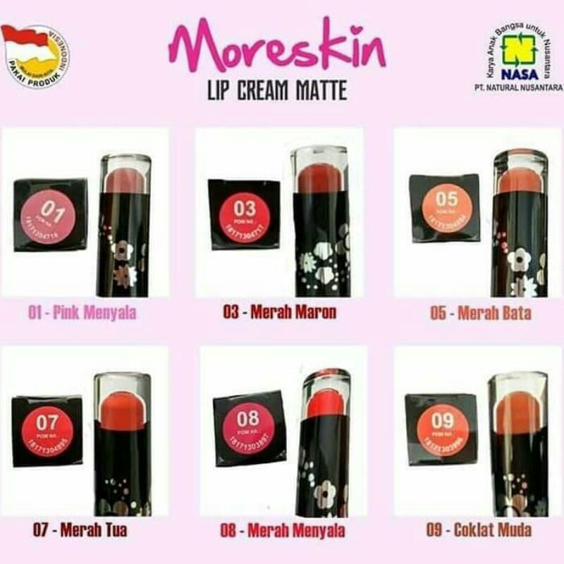 LIPSTIK MORESKIN ASLI 100% HALAL MUI