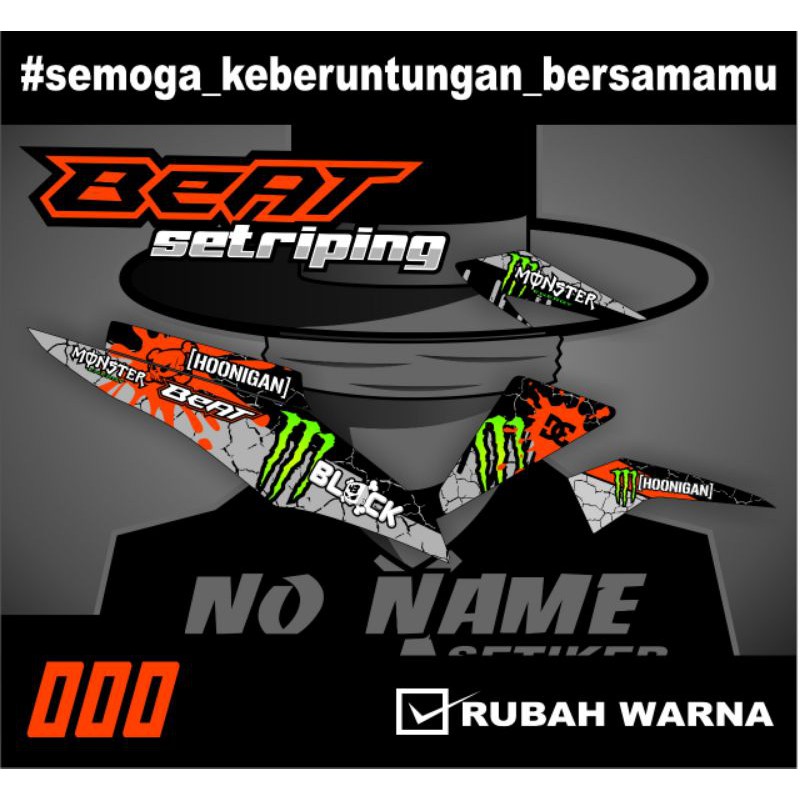 striping setiker stiker beat fi 2013-2015 (b18)  variasi - stiker motor honda setriping beat