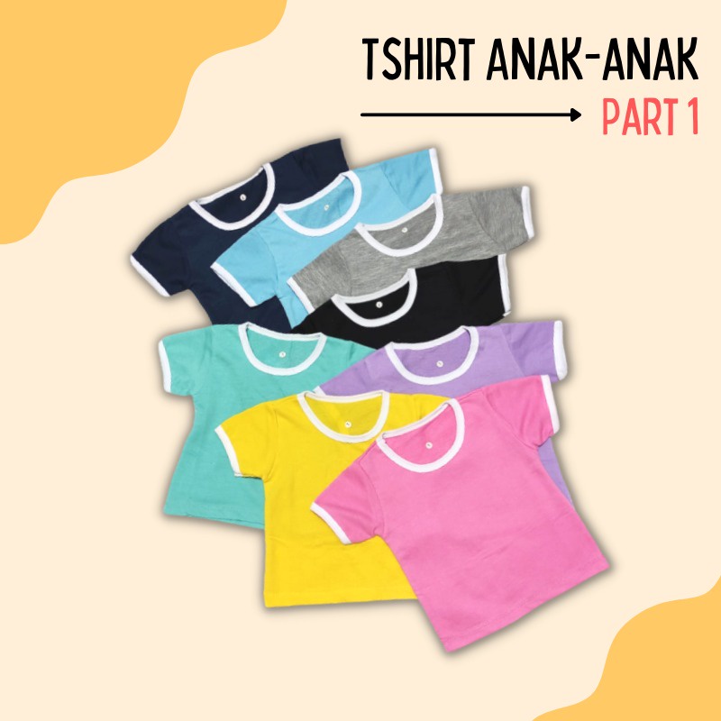 CHERYLPICK kaos polos anak laki laki dan perempuan Part#1 (1-4TH)