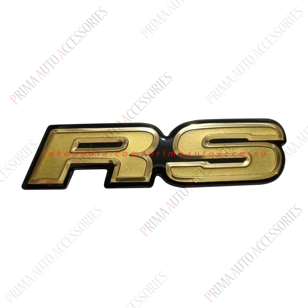 Emblem Mobil RS Warna Gold 10,7 cm