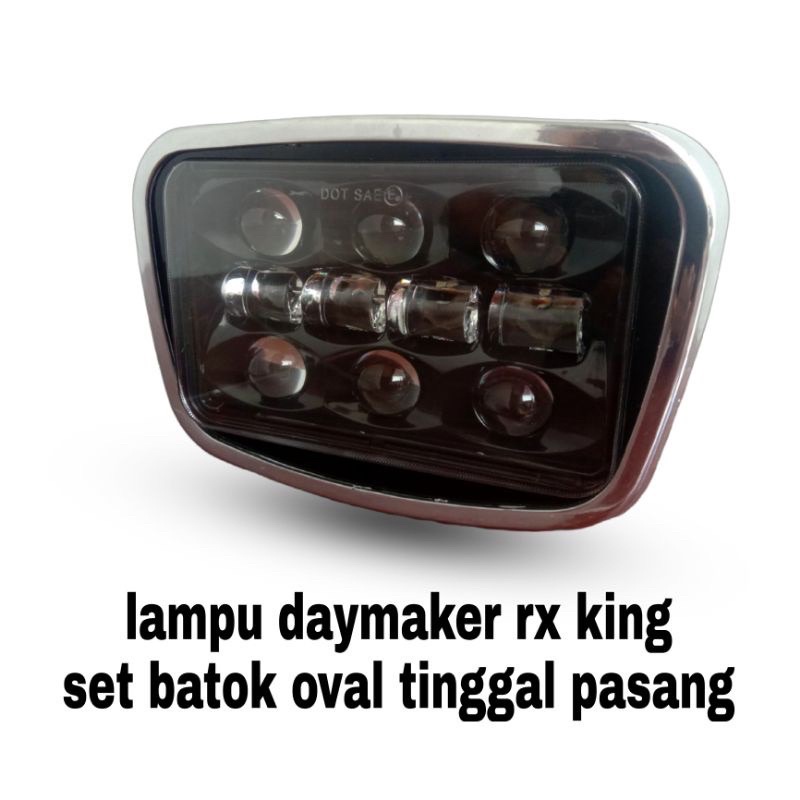 Lampu Daymaker Kotak 10 titik Rx king Set Batok Oval TM demeker daymeker depan dymaker pnp motor rxk