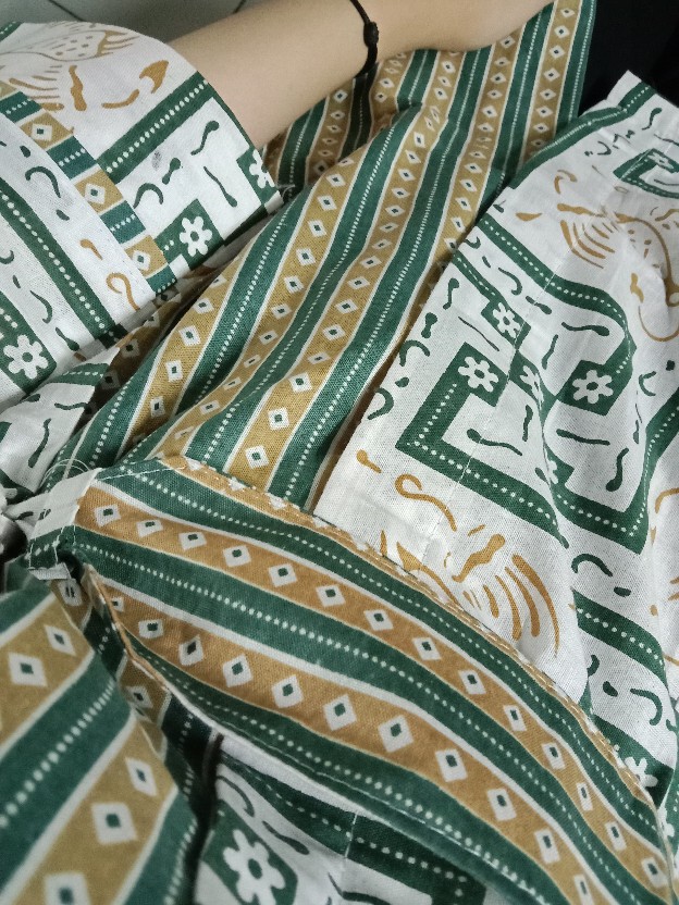 M-l-xl-xxl Batik Wanita Asj Sa Hrb026 Kenongo Kemeja Tosca Pendek