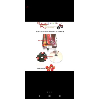 paket mangkok roller racing fino125