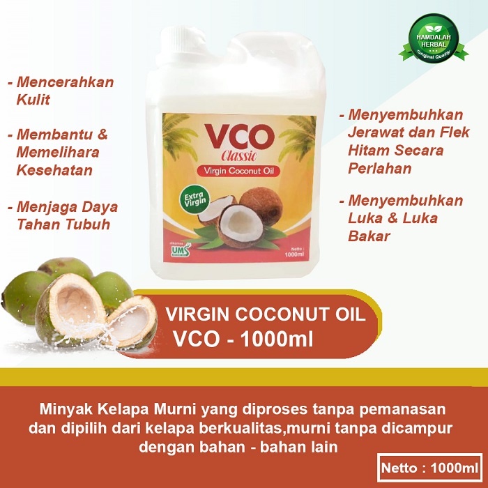 

Virgin coconut oil VCO 1000 ML/1 LITER
