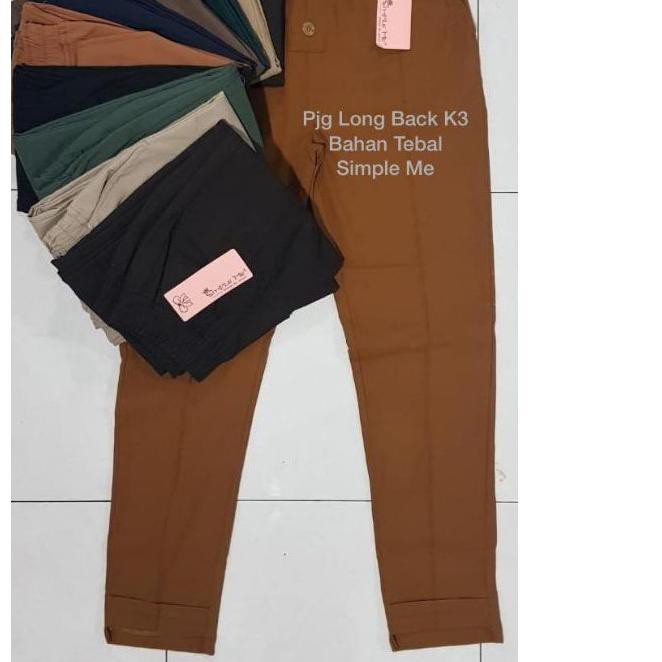 ✰ celana panjang wanita stret LONGBACK K.3 TEBAL Simple me ✩