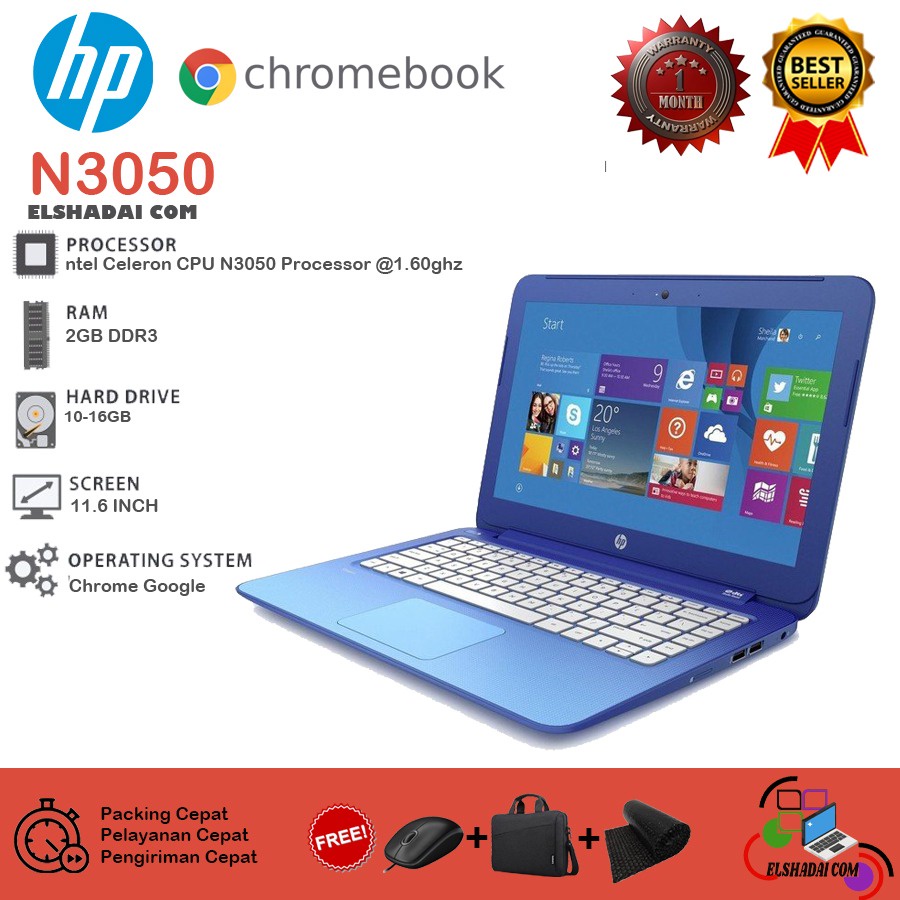 HARGA LAPTOP BEKAS || Hp Stream Chomebook Intel Celeron N3050 11.6" mulussss