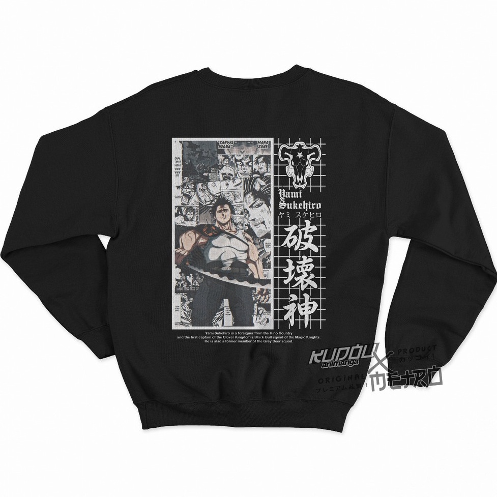 Sweater Crewneck Yami Darkness Anime Manga Black Clover Yami Sukehiro