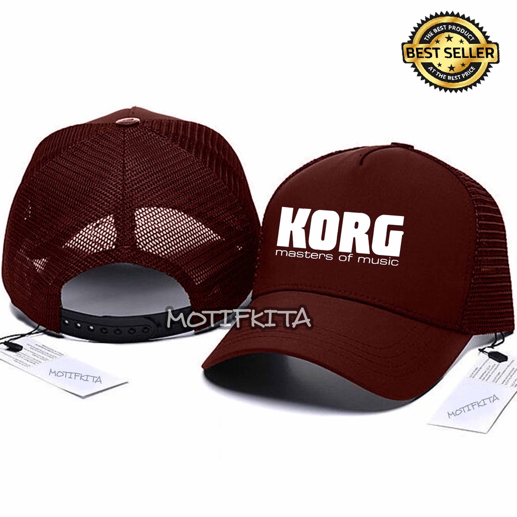 Topi Jaring Trucker KORG KING OF MUSIC Keren Pria Dan Wanita Distro WARUNG KAOS