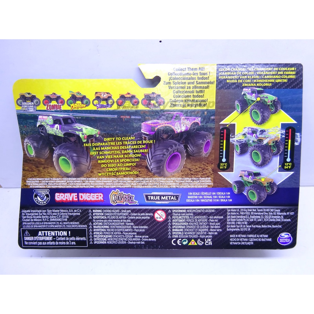 Monster Jam Color Change Grave Digger &amp; Calavera