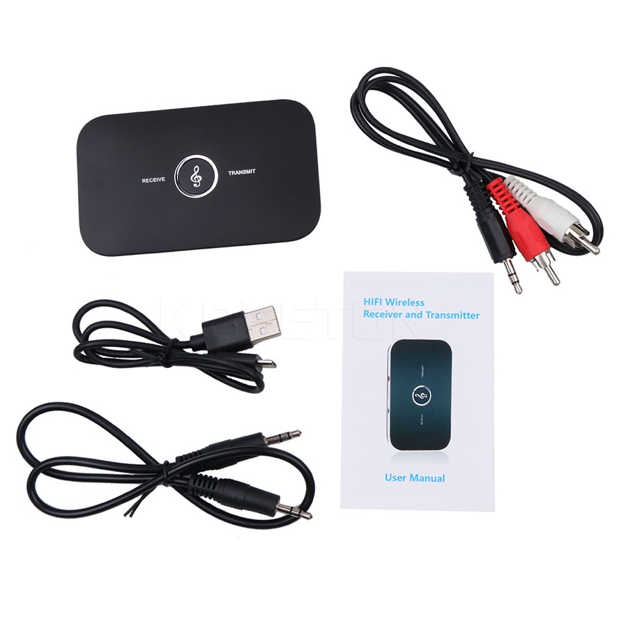 VIKEFON Wireless 2 in 1 HiFi Audio Bluetooth Transmitter &amp; Receiver 3.5mm - B6 - Black