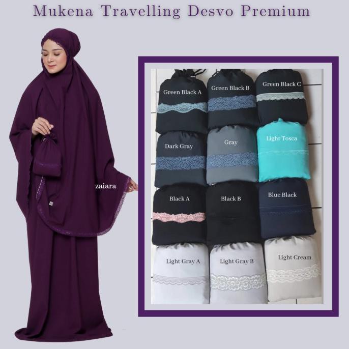 zaiara mukena travelling parasut premium terbaru