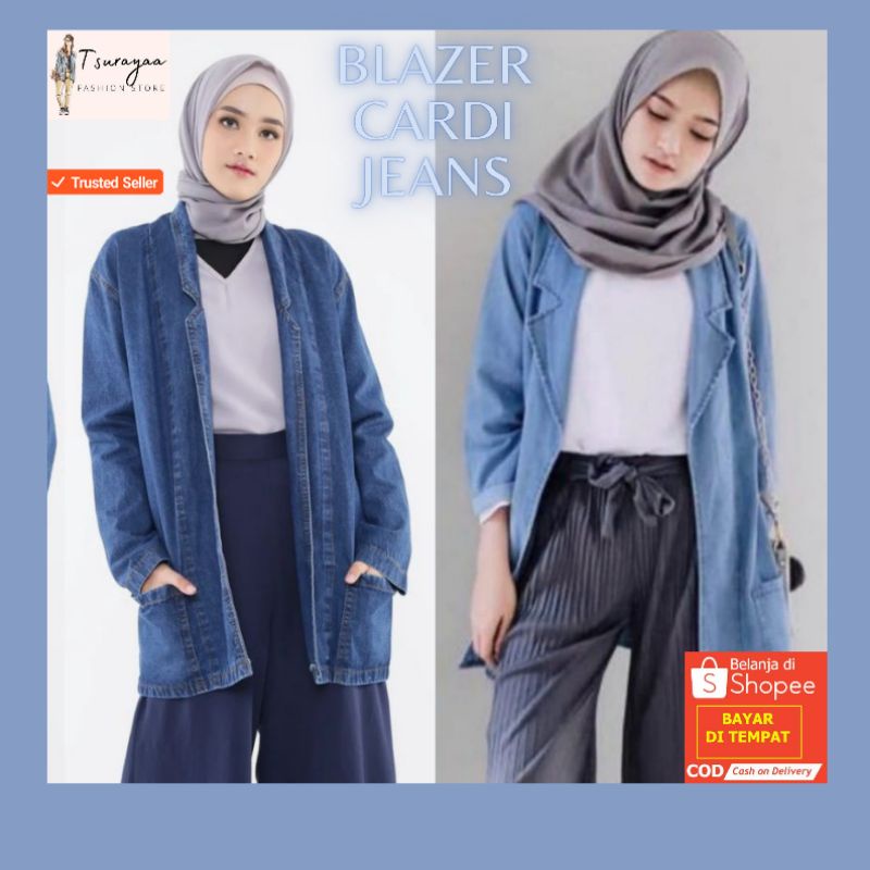 Blazer Cardi Jeans Wash Original Product