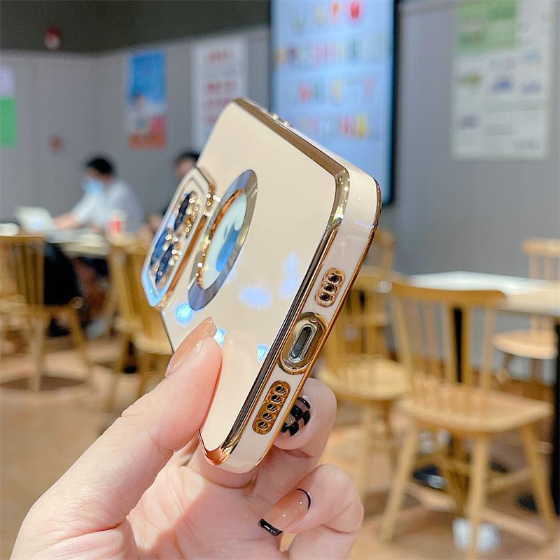 IPHONE Hollow Silikon Mewah Soft Plating Casing Ponsel Iphone11 12 13 14 Pro Max Plus X XS XR 7 8 Plus Shockproof Case Cover