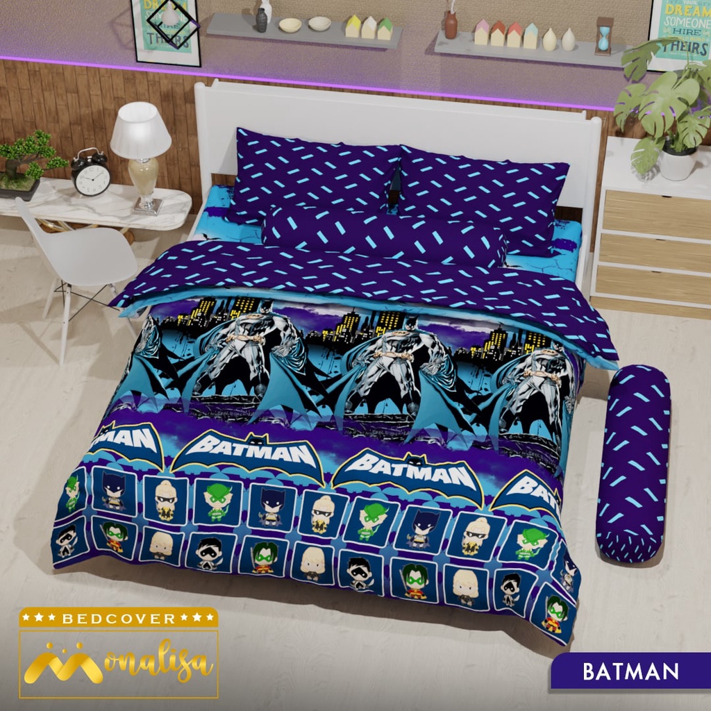 Monalisa Premium BedCover SET Sprei Uk 160/180 - Batman