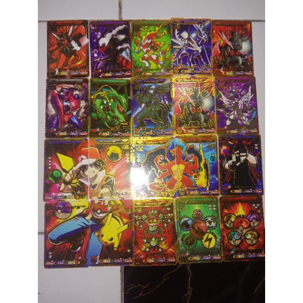 Mainan Card Gold Naruto Kartu Pokemon Koleksi Kolektor