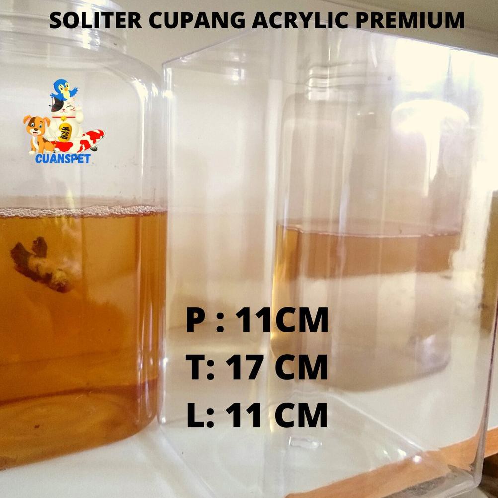 Q..PROMO COD TERMURAH SE SHOPEE RAYA SOLITER ACRYLIC AQUARIUM IKAN CUPANG BAHAN PREMIUM PAXTON.Q h4r