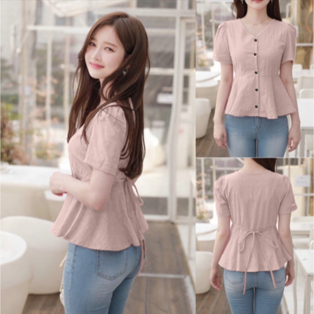 BDG-STYLE(COD) BLOUSE LUCIA/ATASAN KEKINIAN/BLOUSE WANITA /BLOUSE BAHAN MOSCREPE