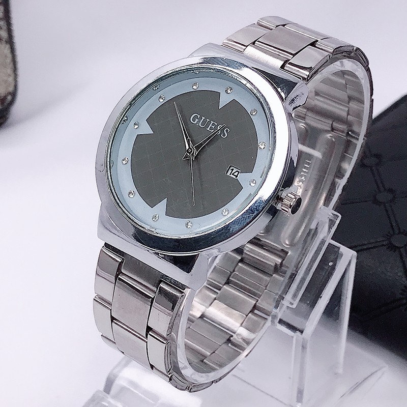 8082 Jam Tangan Geneva Fashion Pria Wanita Leather Quartz Model Tali Kulit Jam Fashion Watch